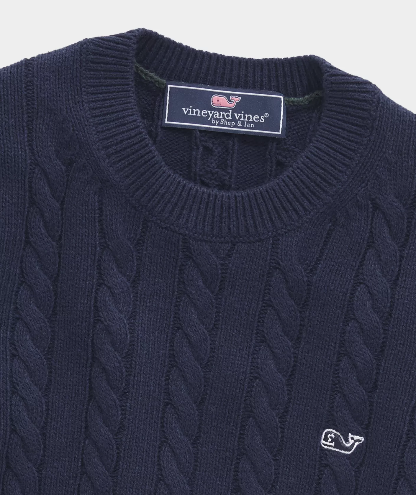 Vineyard Vines Boys’ Cotton Cashmere Cable Crewneck Sweater< Sweaters