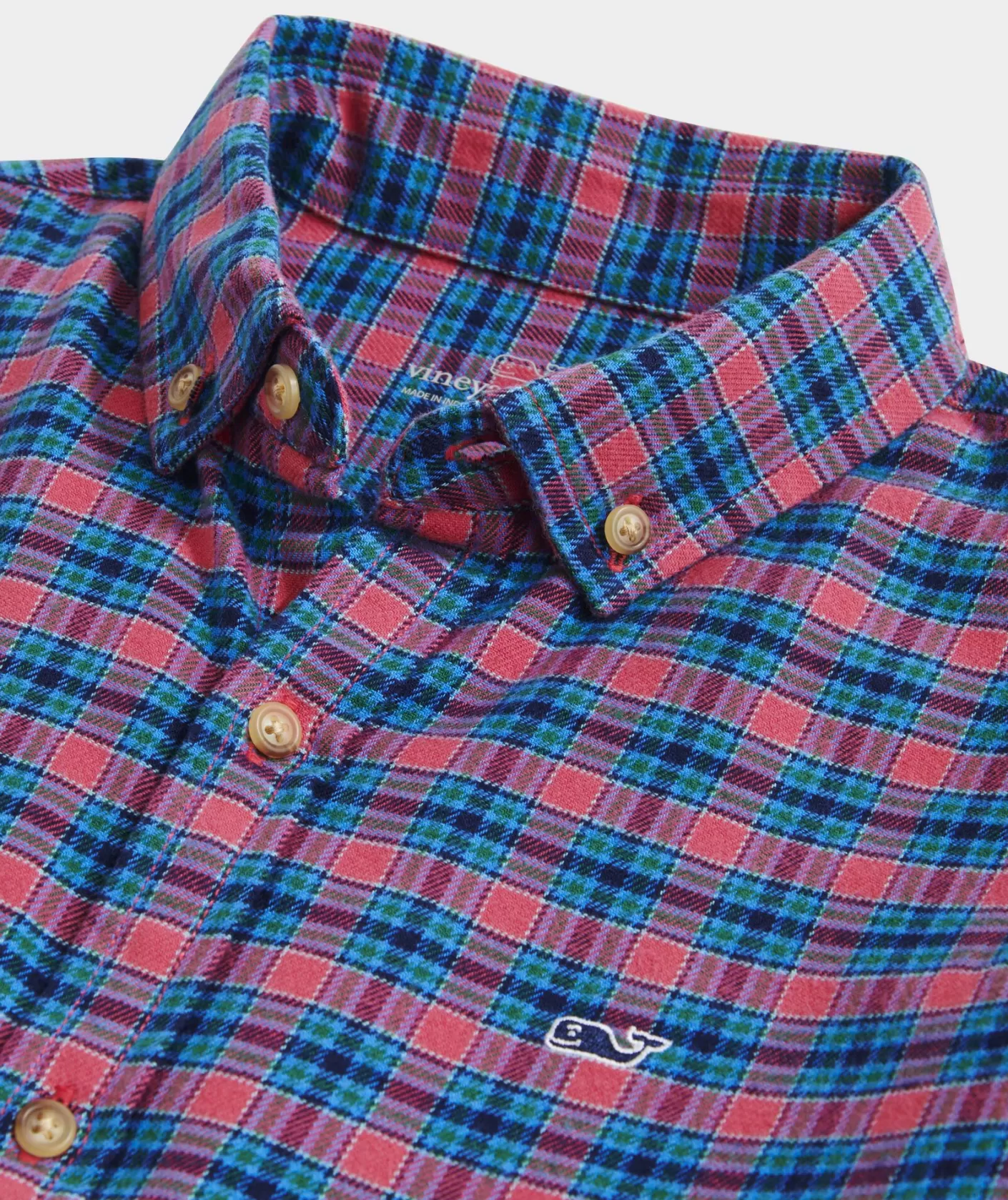 Vineyard Vines Boys' Cotton Twill Plaid Shirt< Button-Down Shirts