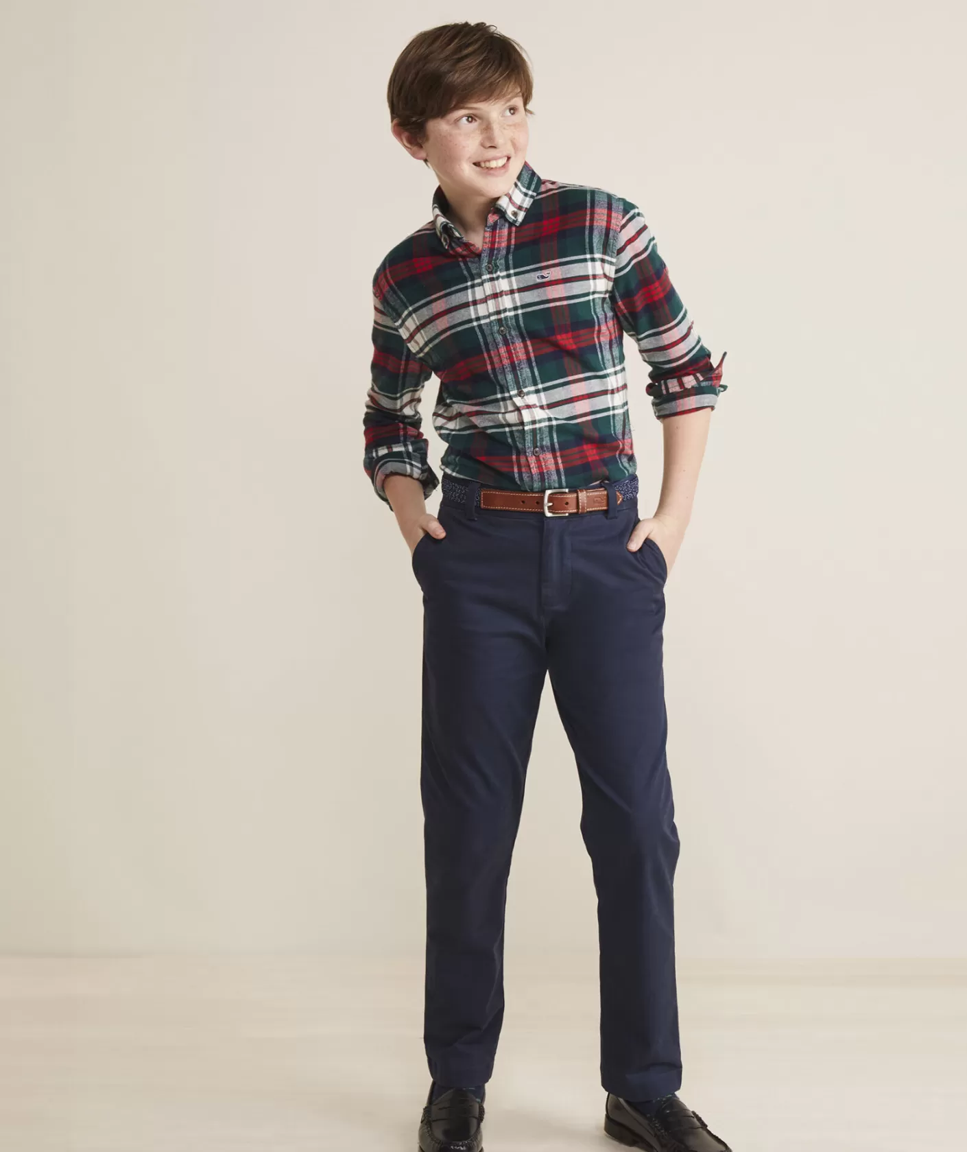 Vineyard Vines Boys' Stretch Flannel Tartan Shirt< Button-Down Shirts