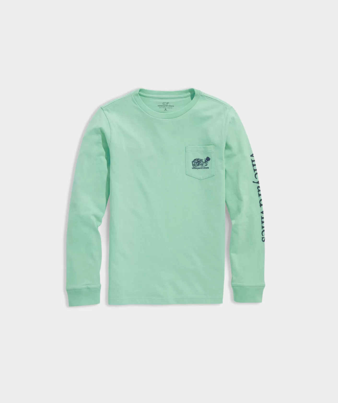 Vineyard Vines Boys' Vintage Whale Garment-Dyed Long-Sleeve Pocket Tee< Tees