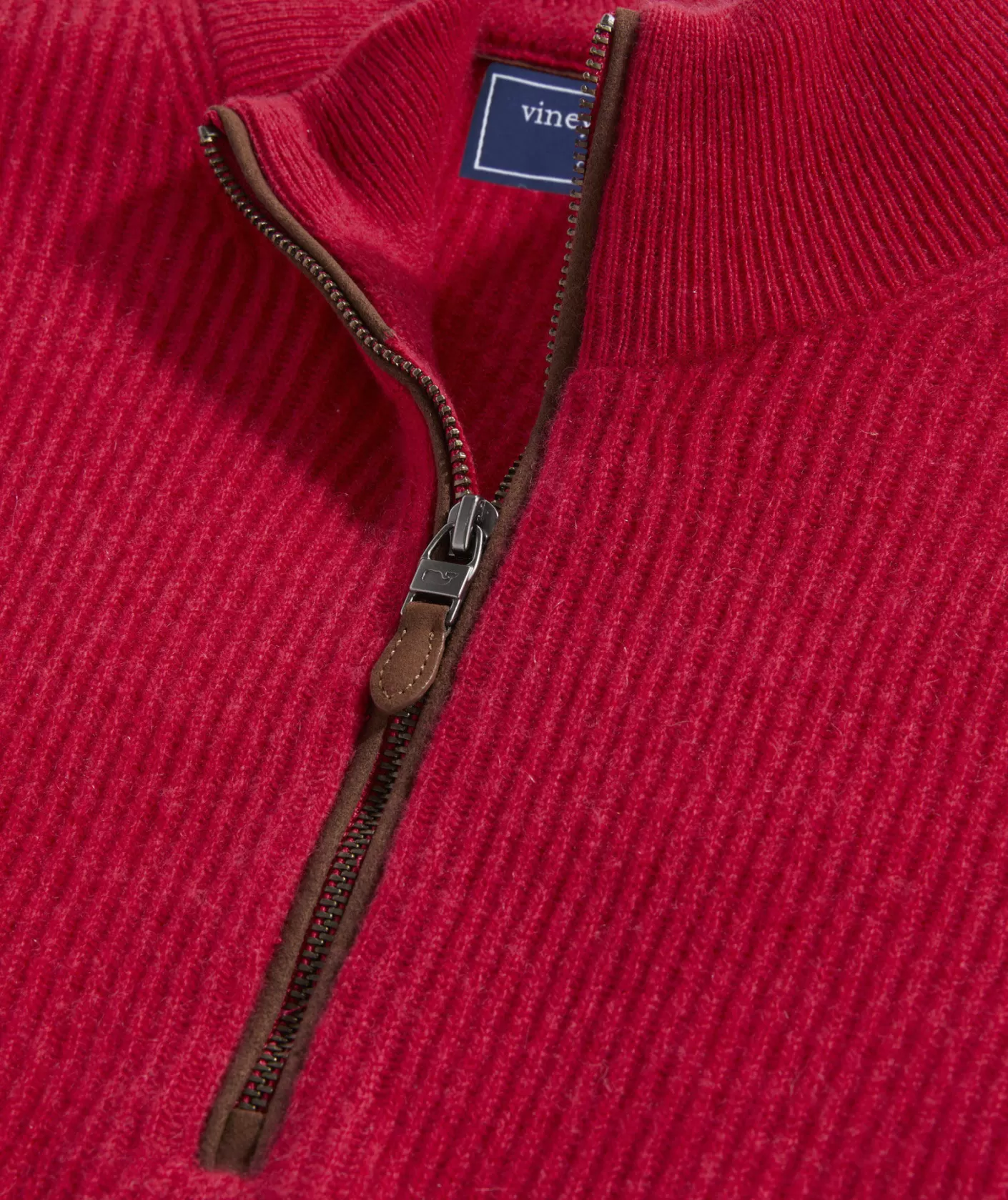 Vineyard Vines Cashmere Fisherman Rib Quarter-Zip Sweater< Quarter-Zips