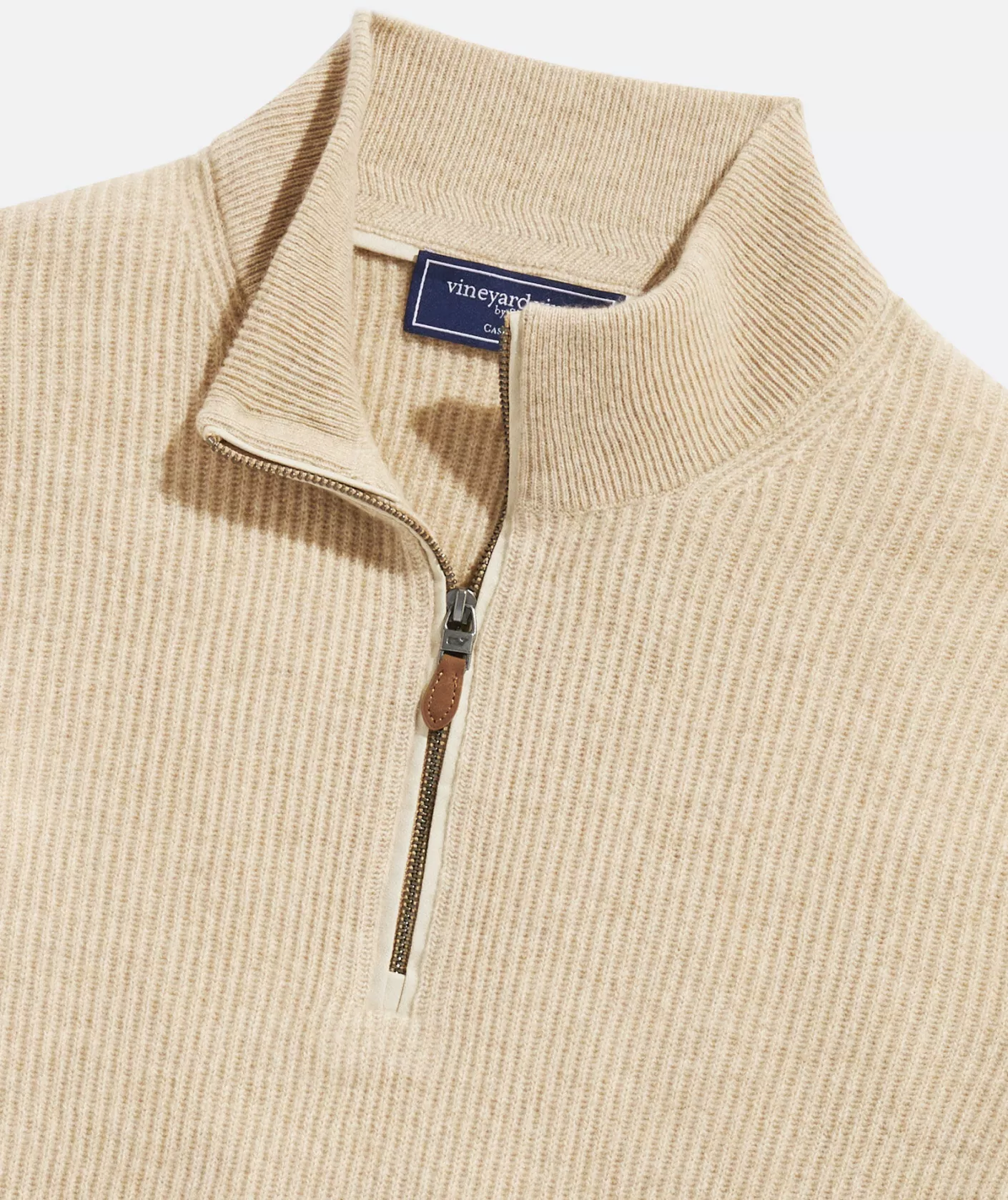 Vineyard Vines Cashmere Fisherman Rib Quarter-Zip Sweater< Quarter-Zips