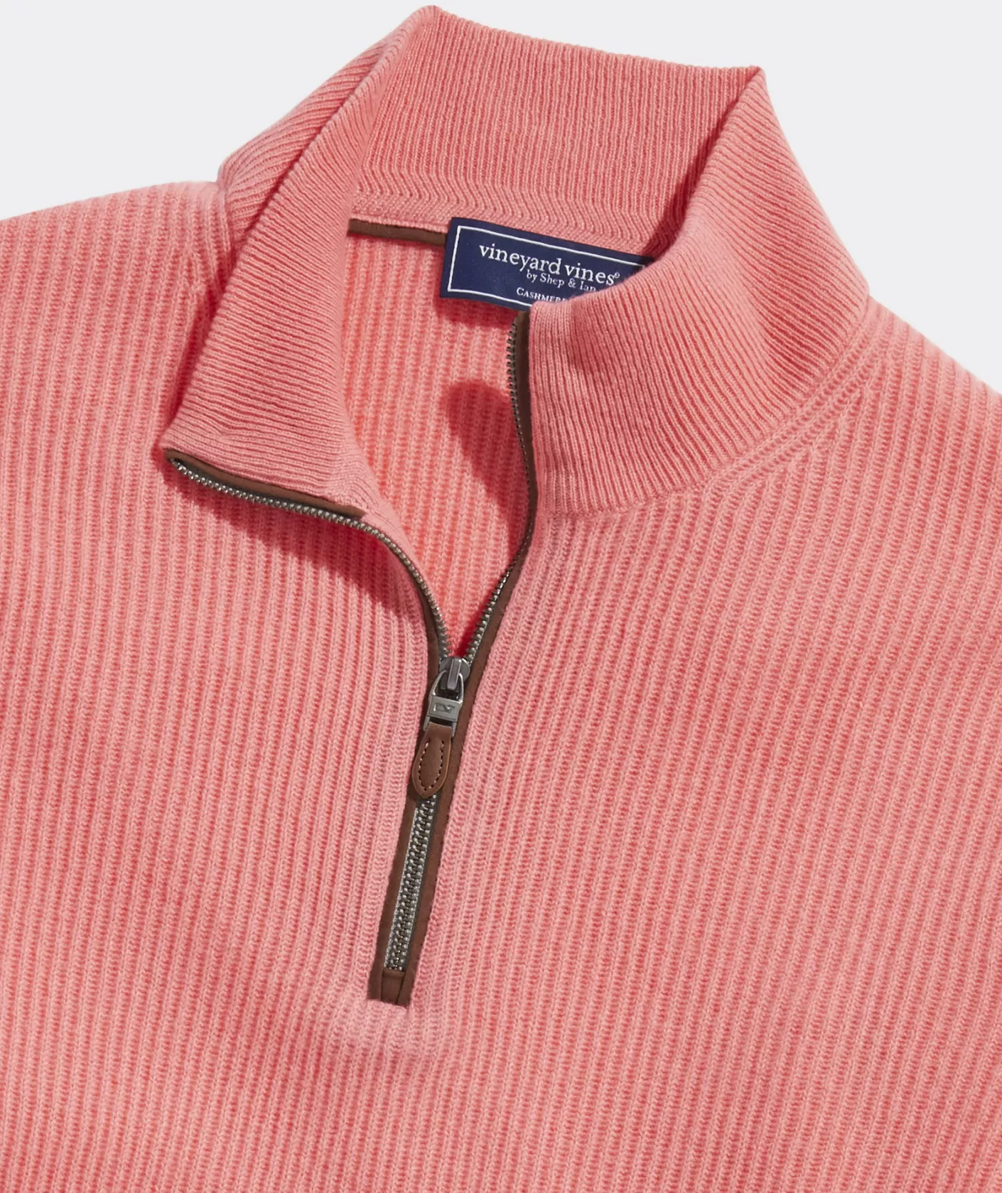 Vineyard Vines Cashmere Fisherman Rib Quarter-Zip Sweater< Quarter-Zips