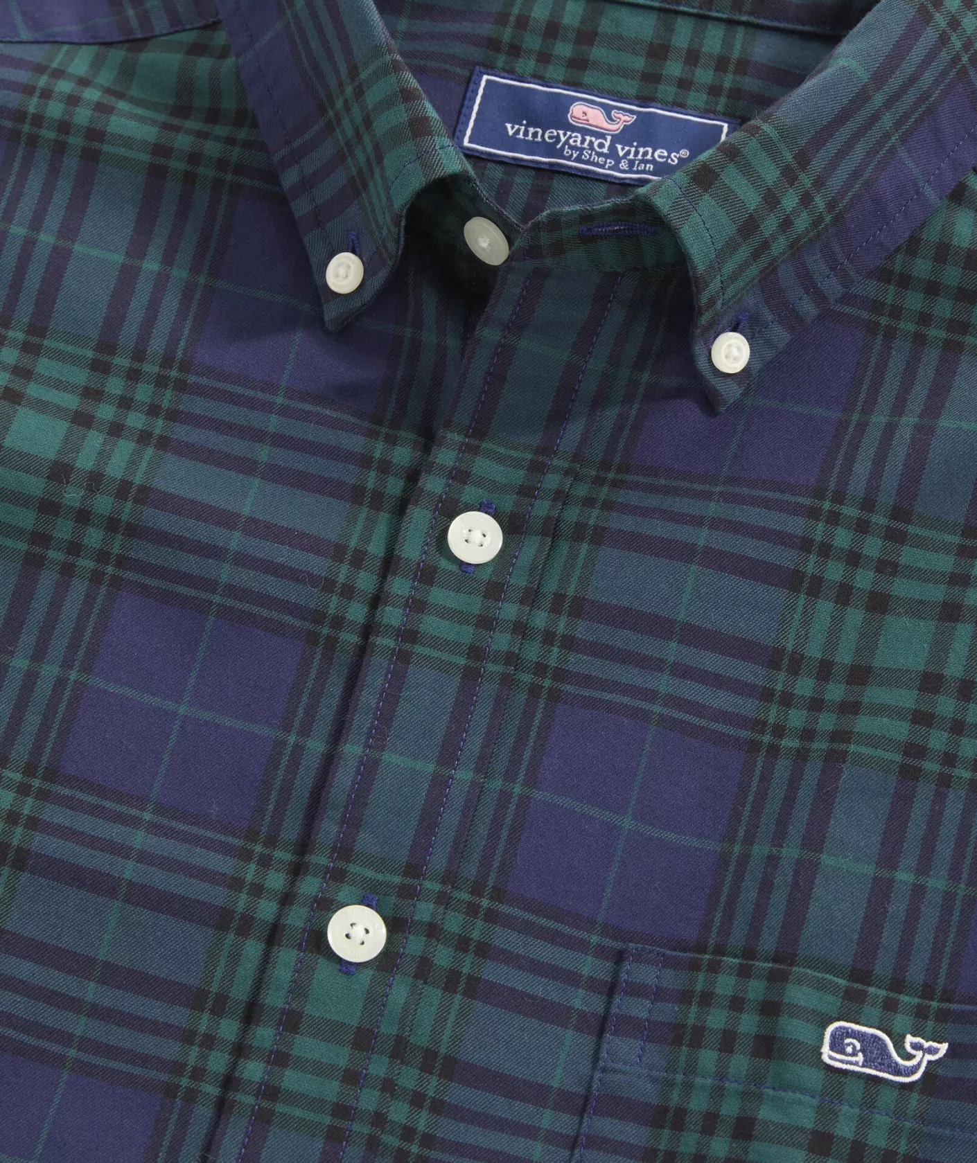 Vineyard Vines Cotton Twill Blackwatch Shirt< Button-Down Shirts