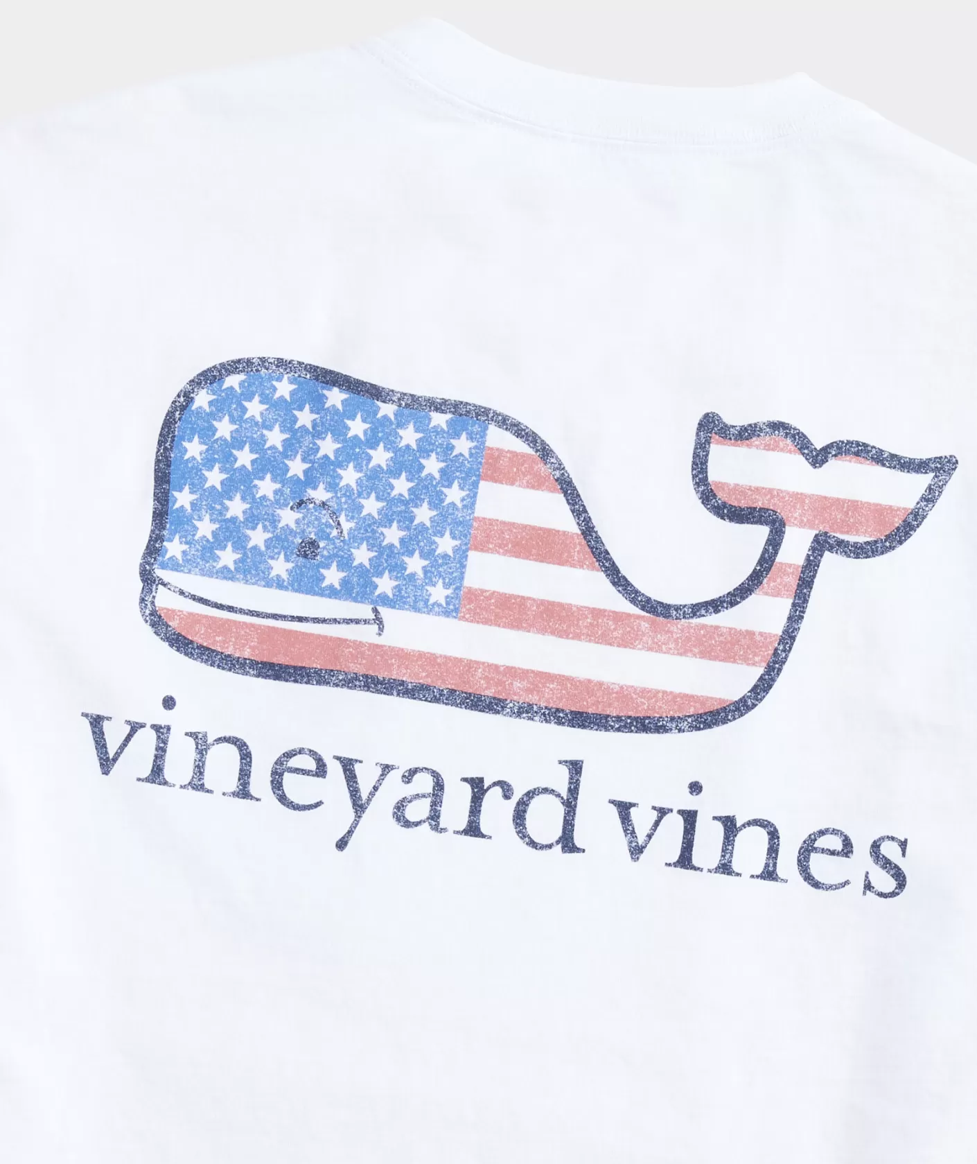 Vineyard Vines Flag Whale Short Sleeve Pocket Tee< Tees