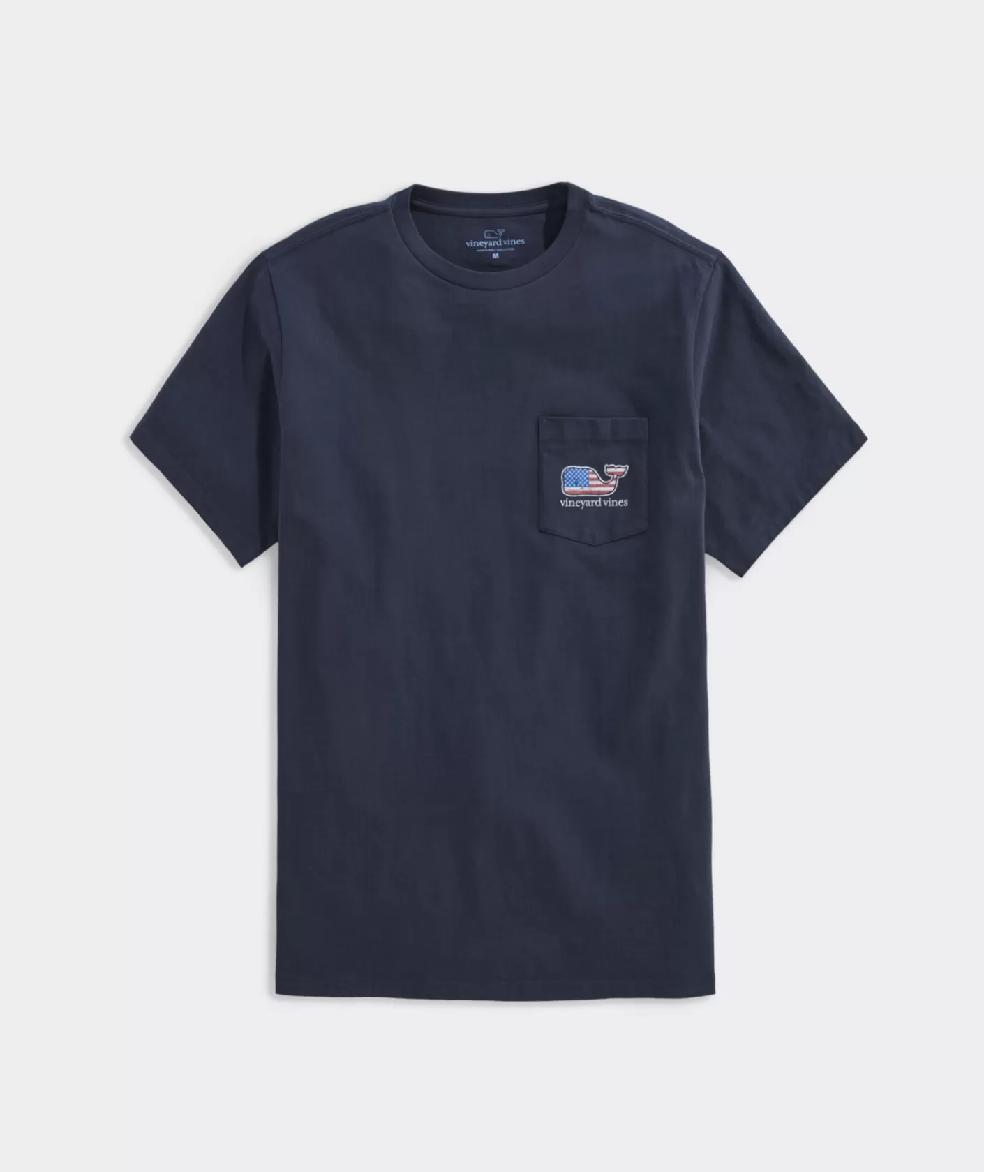 Vineyard Vines Flag Whale Short Sleeve Pocket Tee< Tees