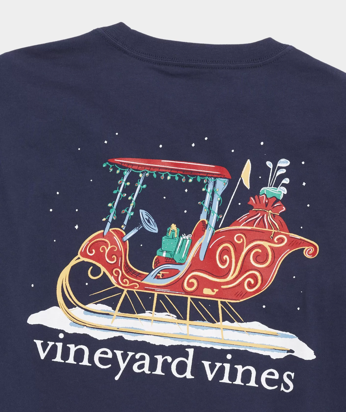 Vineyard Vines Golf Cart Sleigh Long-Sleeve Pocket Tee< Tees