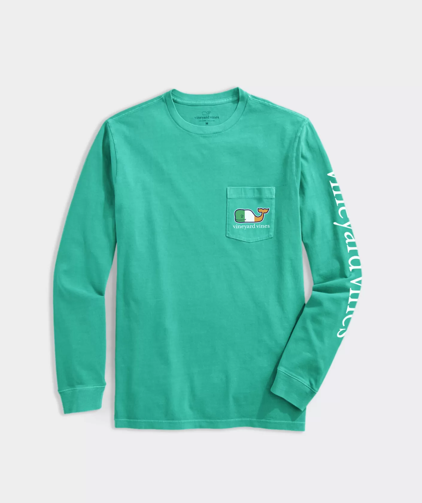 Vineyard Vines Irish Flag Whale Long-Sleeve Pocket Tee< Tees