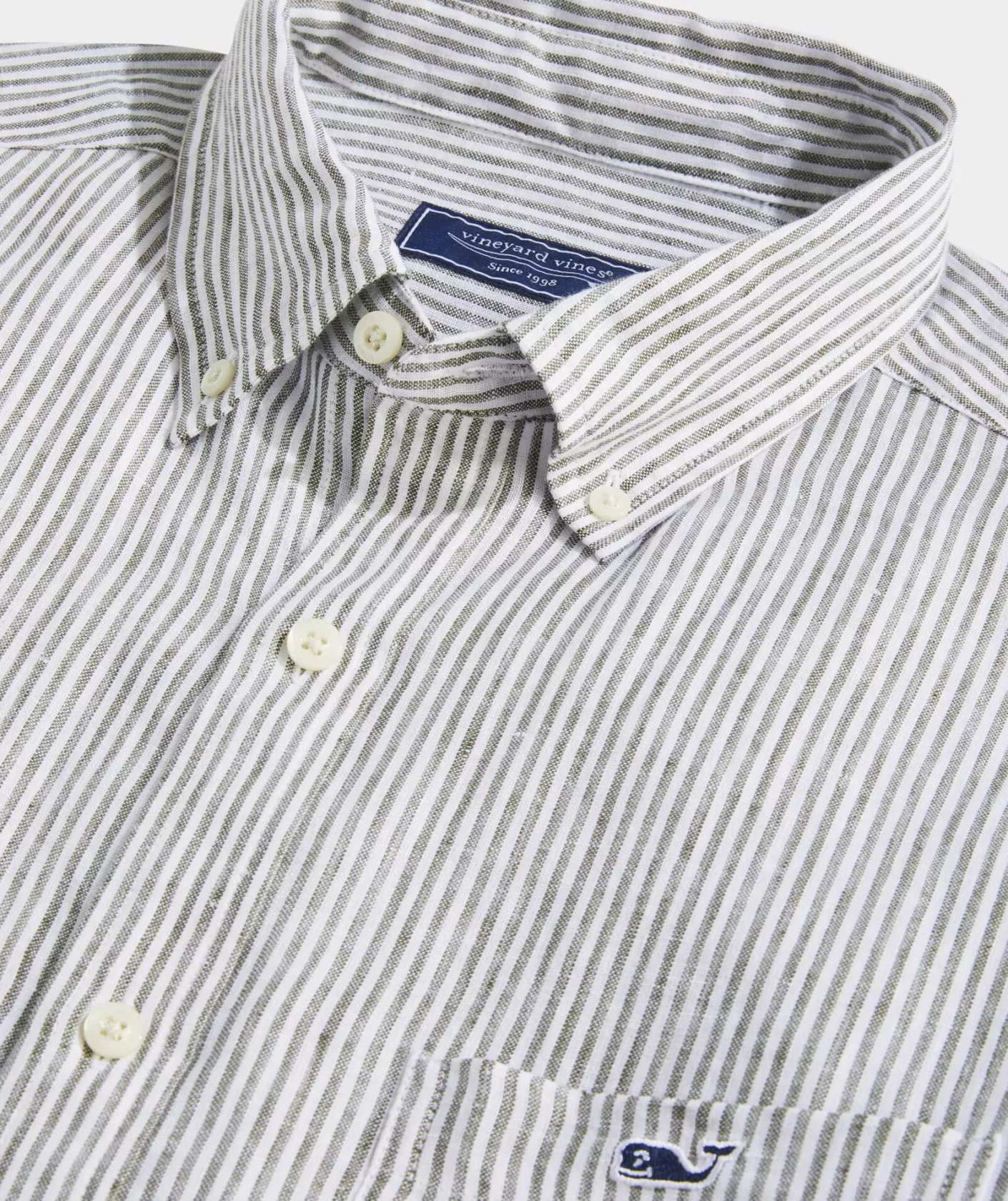 Vineyard Vines Linen Stripe Shirt< Button-Down Shirts