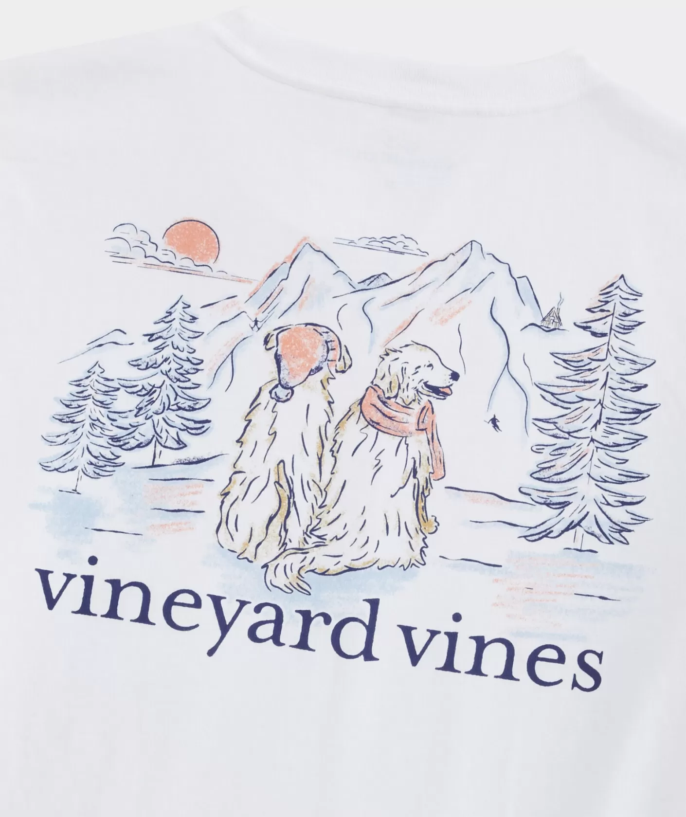 Vineyard Vines Mountain Dogs Long-Sleeve Pocket Tee< Tees