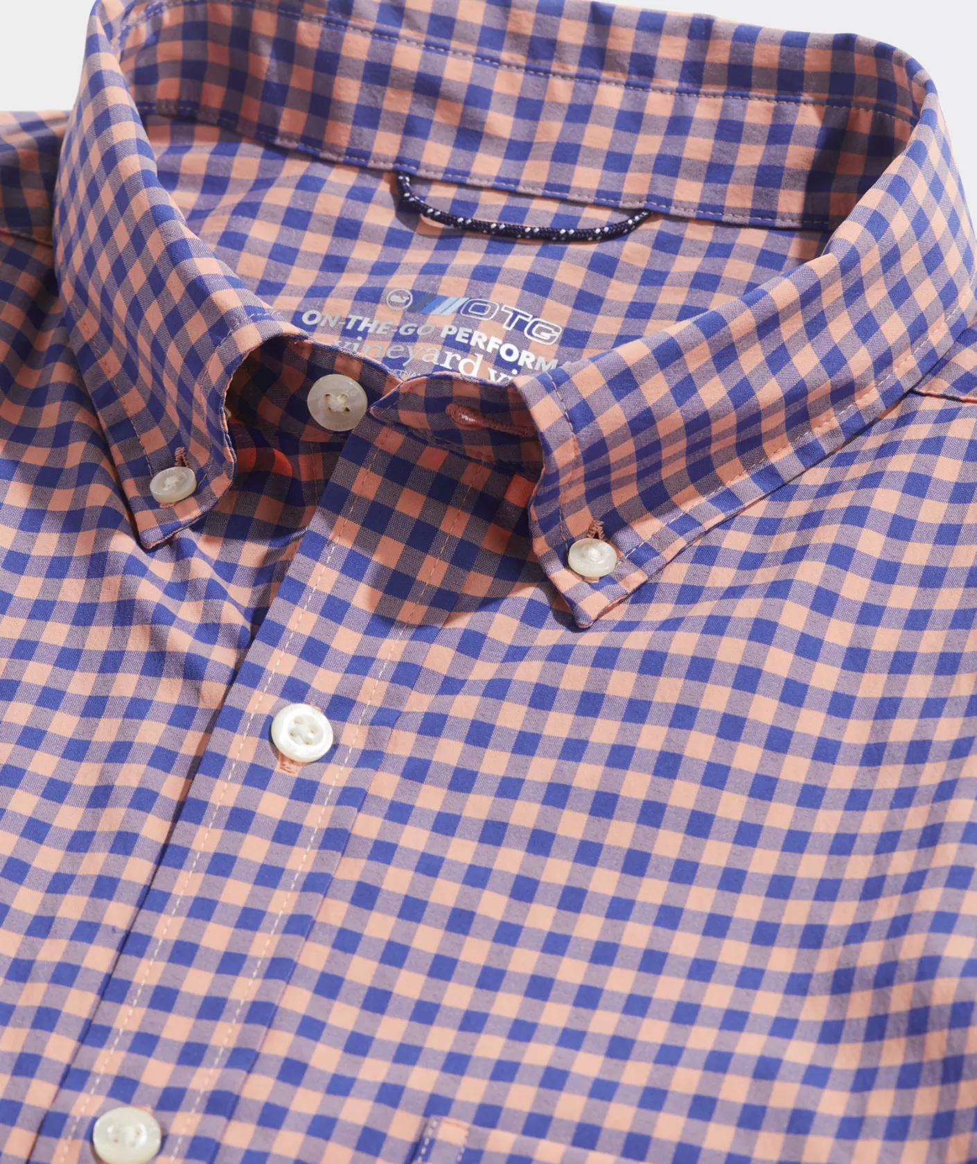 Vineyard Vines On-The-Go Nylon Gingham Shirt< Button-Down Shirts