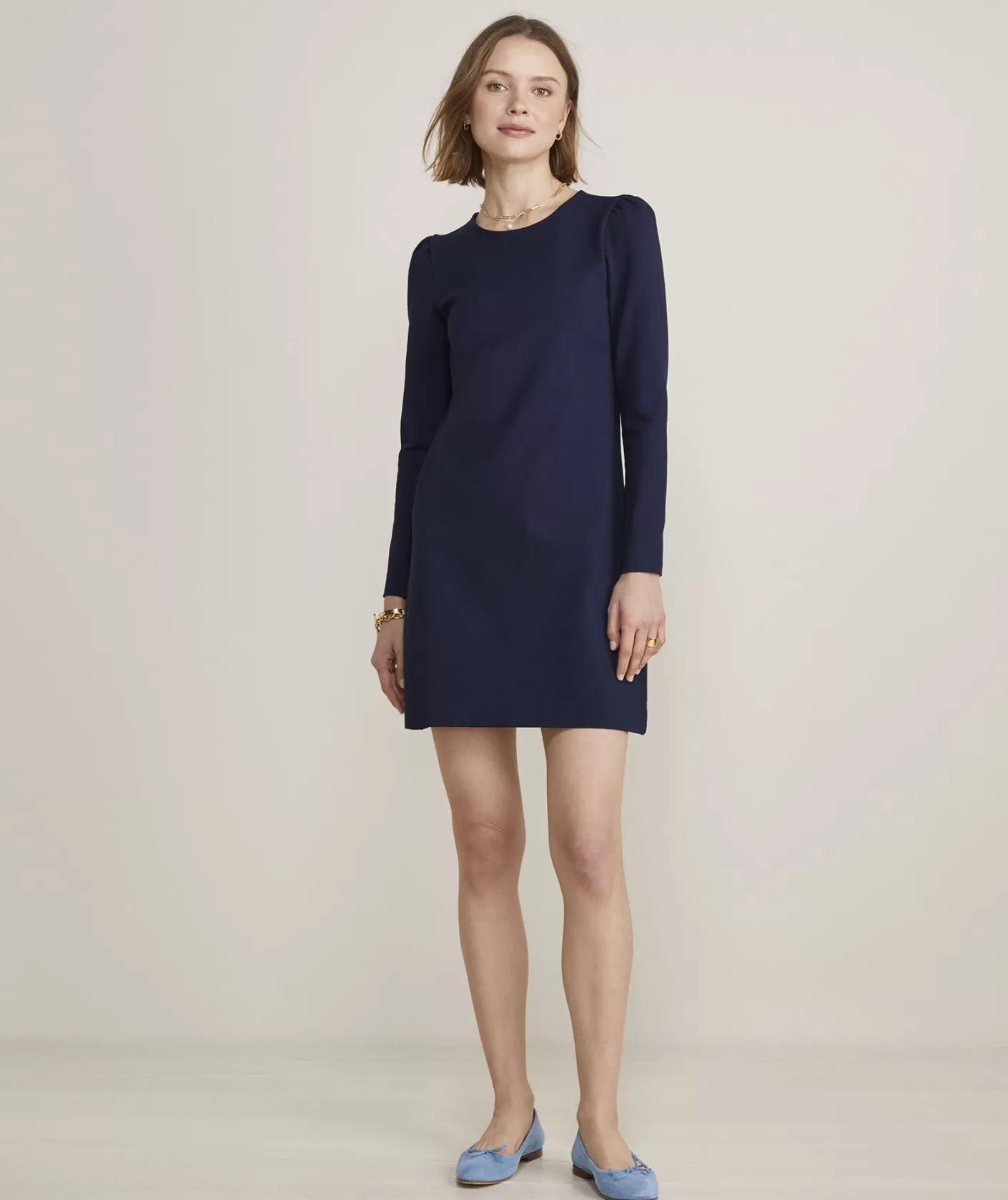 Vineyard Vines Ponte Puff-Sleeve Dress< Dresses & Skirts