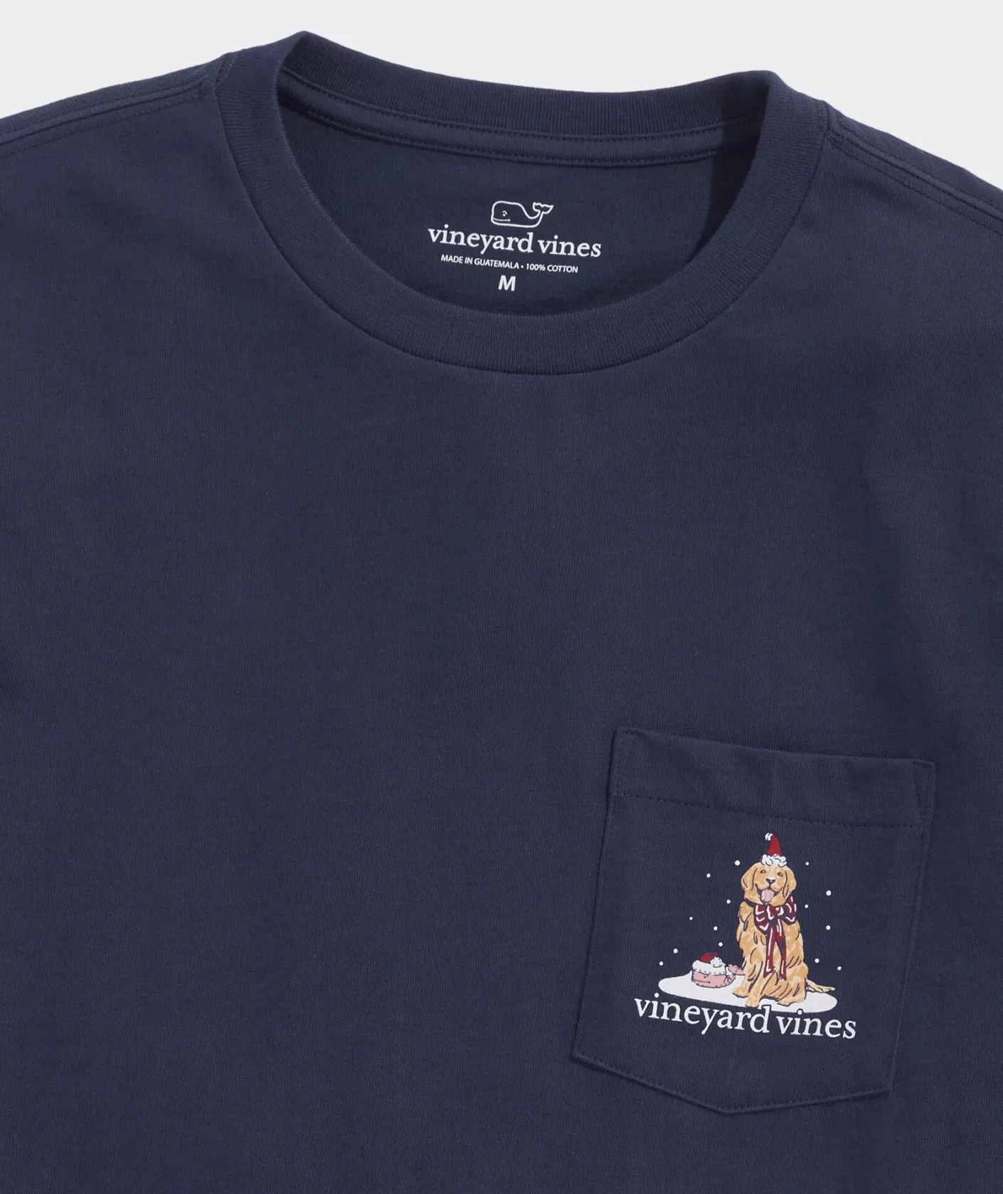 Vineyard Vines Santa's Helper Long-Sleeve Pocket Tee< Tees