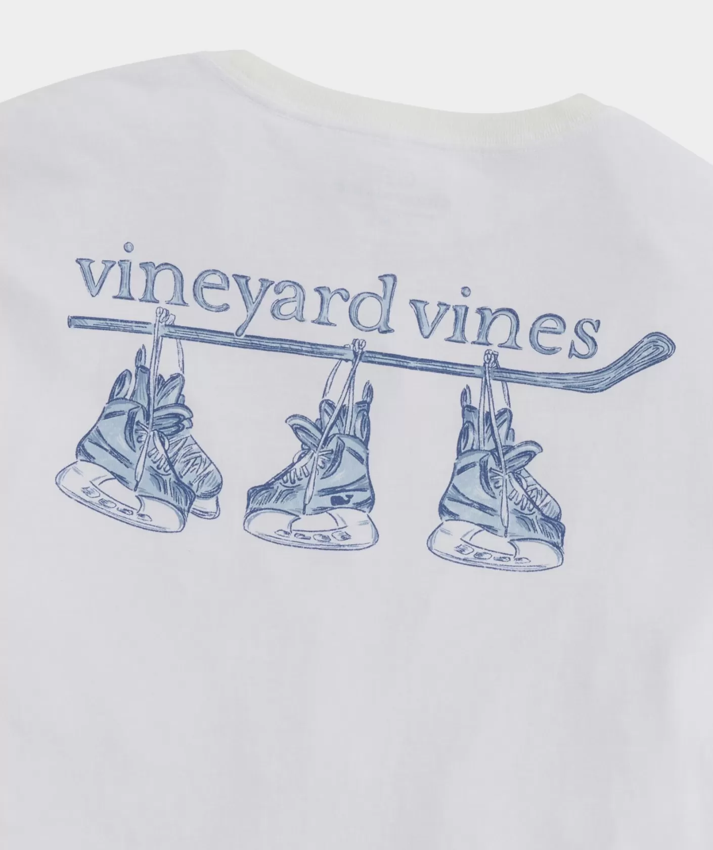 Vineyard Vines Sketched Hockey Skates Long-Sleeve Pocket Tee< Tees