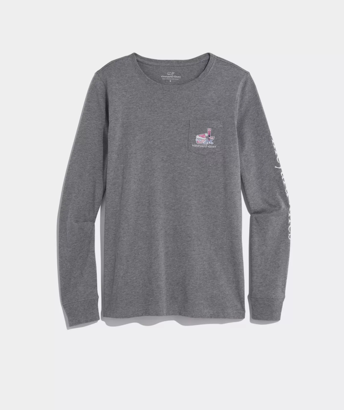 Vineyard Vines Ski Dogs Long-Sleeve Pocket Tee< Tees