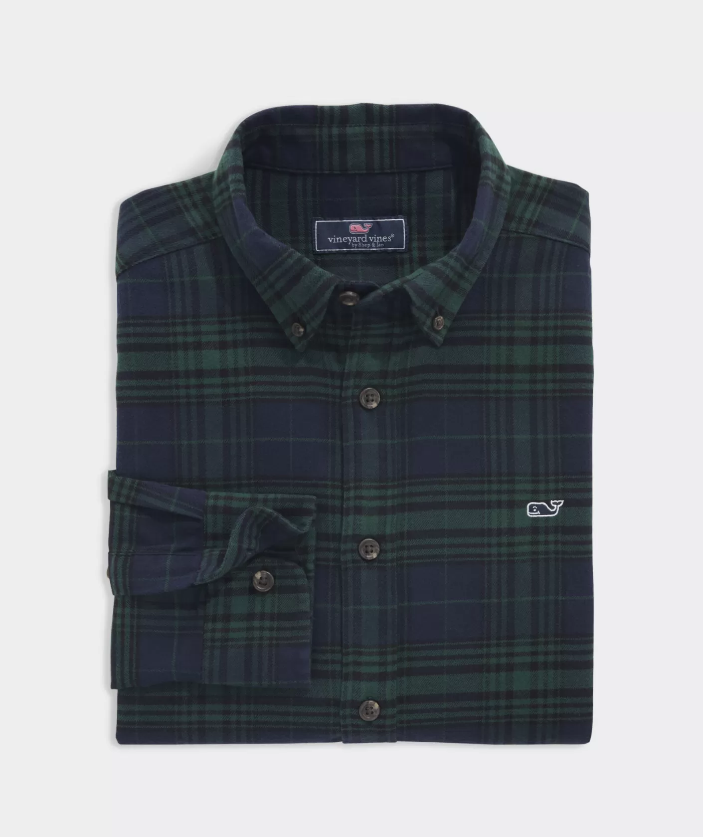 Vineyard Vines Stretch Flannel Blackwatch Shirt< Button-Down Shirts