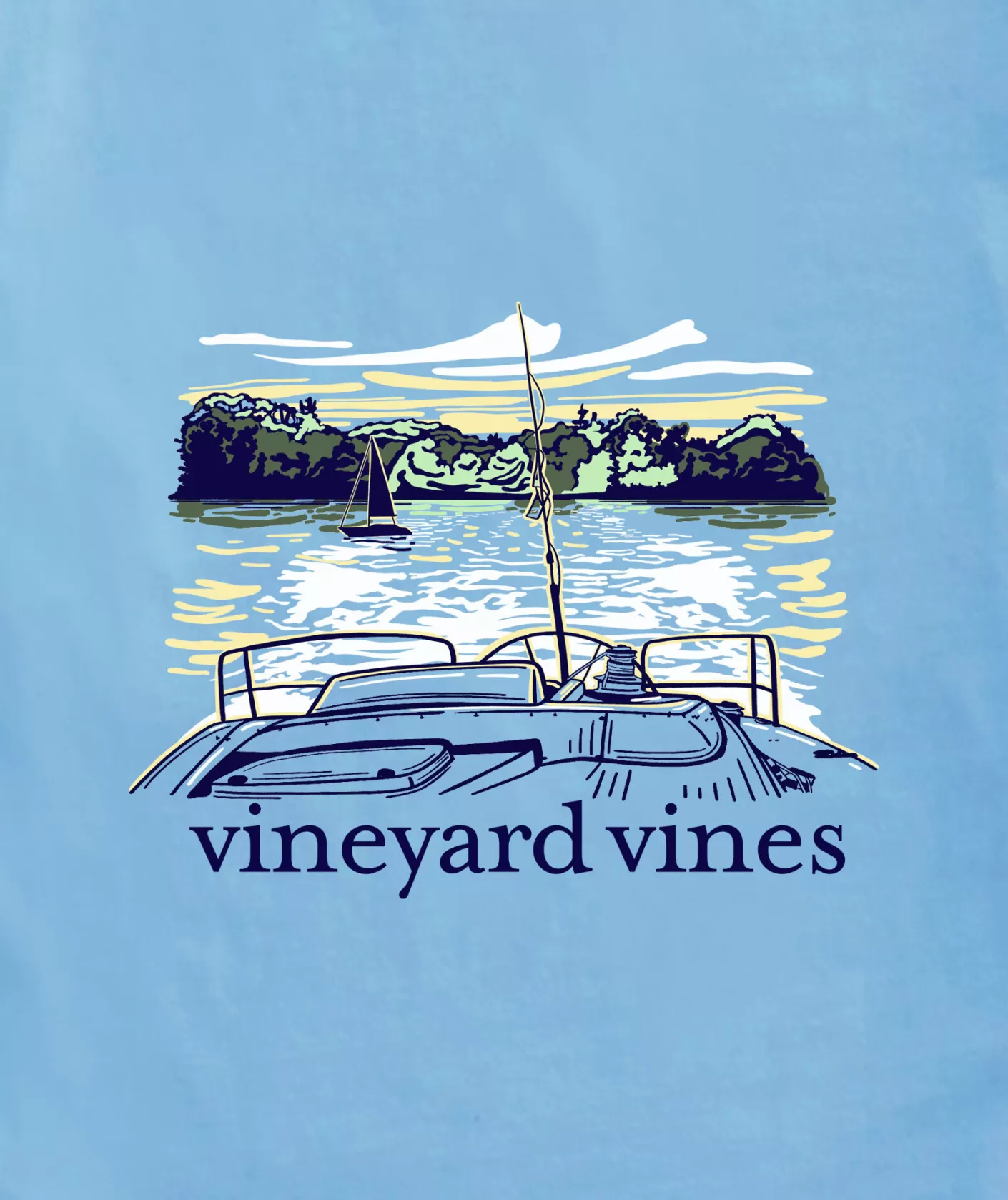 Vineyard Vines Surfboard Fin Short-Sleeve Dunes Tee< Mens | Tees