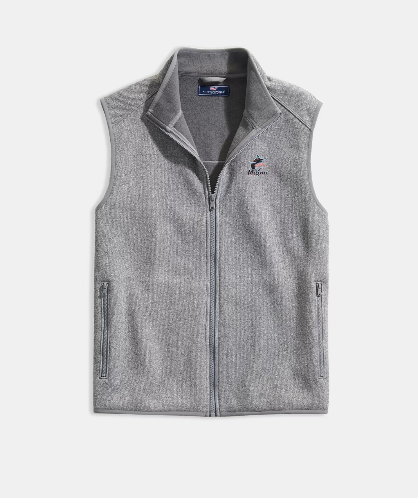 Vineyard Vines Texas Rangers Mountain Sweater Fleece Vest< Texas Rangers