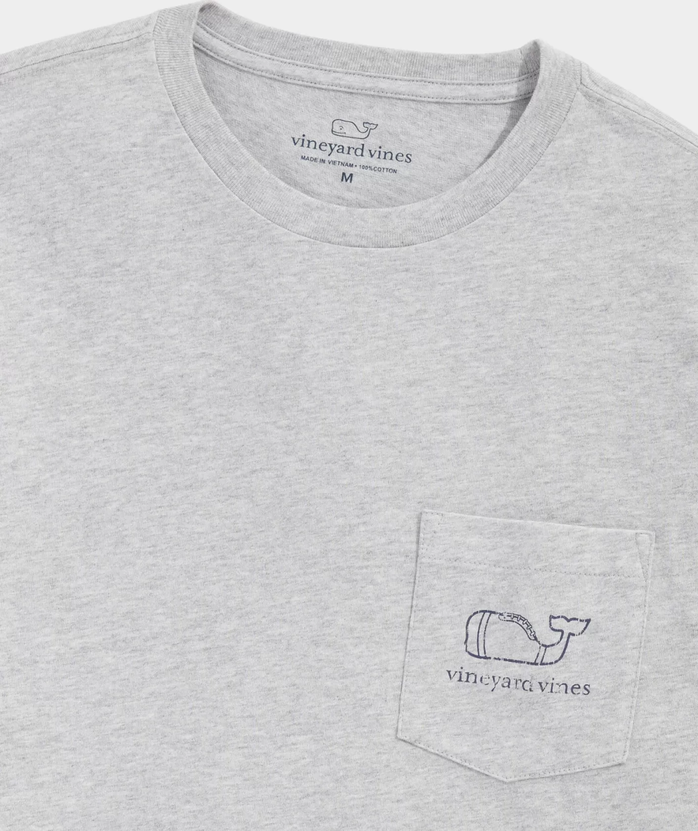 Vineyard Vines Vintage Football Whale Long-Sleeve Pocket Tee< Tees