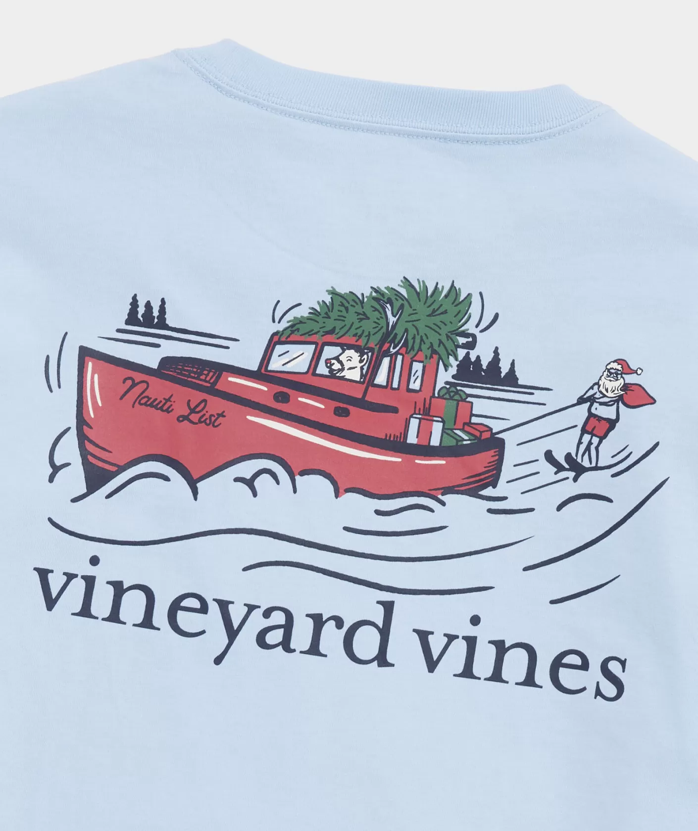 Vineyard Vines Water Skiing Santa Long-Sleeve Tee< Tees