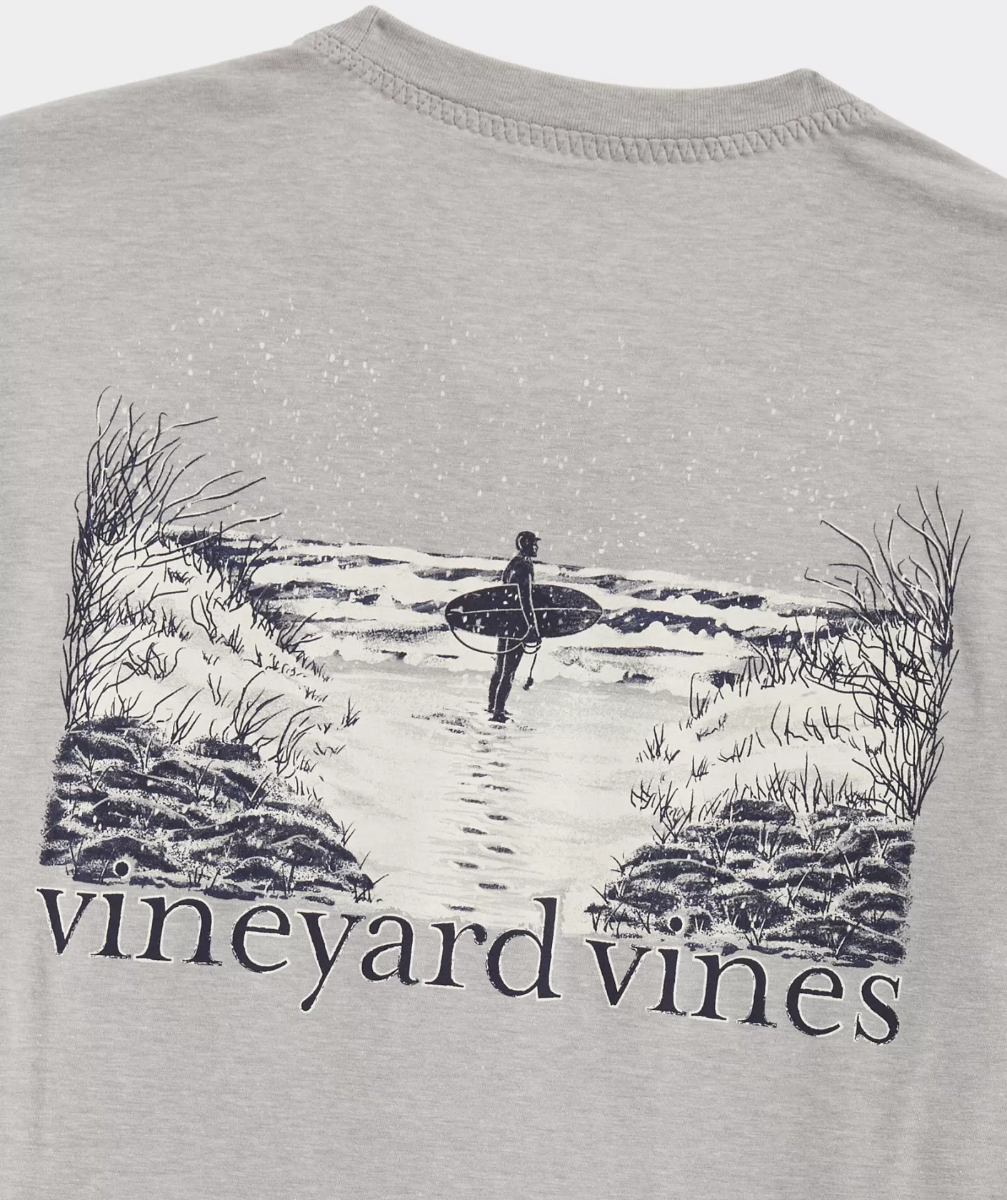 Vineyard Vines Winter Surfer Long-Sleeve Dunes Tee< Tees